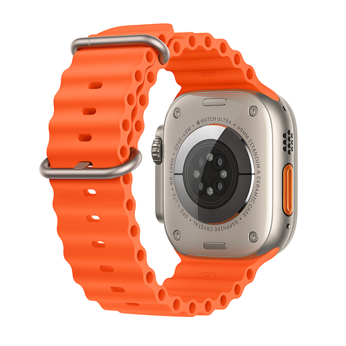 Apple Watch Ultra 2 GPS + Cellular 49mm Titanium Case with Orange Ocean Band - Titanium