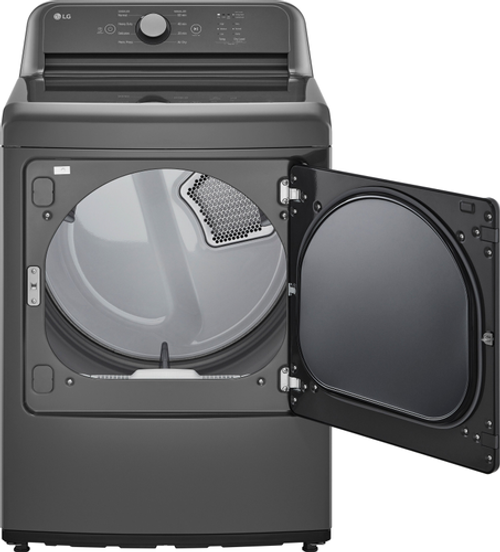 LG - 7.3 Cu. Ft. Electric Dryer with Sensor Dry - Monochrome Grey