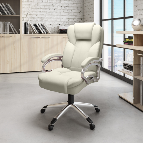 CorLiving LOF-418-O Executive Office Chair - White