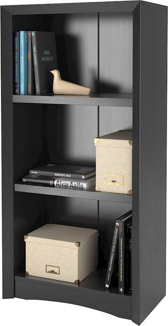 CorLiving - Quadra 2-Shelf Bookcase - Black