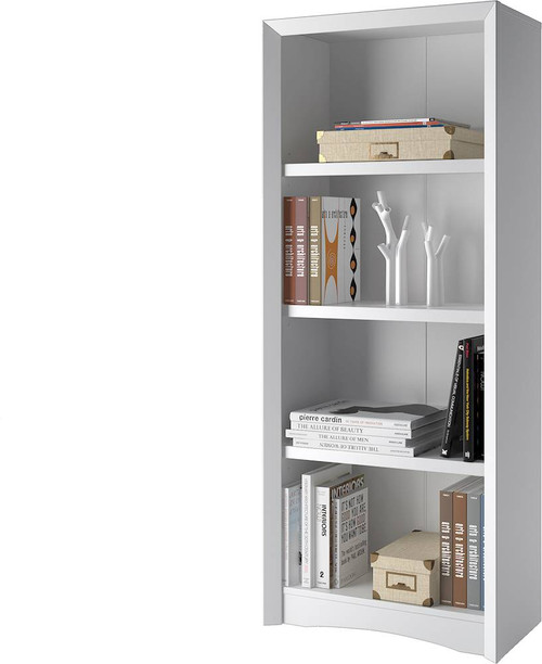 CorLiving - Quadra 3-Shelf Bookcase - White