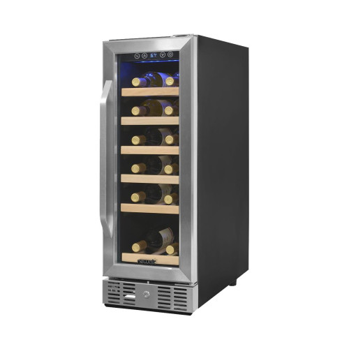 NewAir - 19-Bottle Wine Cooler - Stainless steel