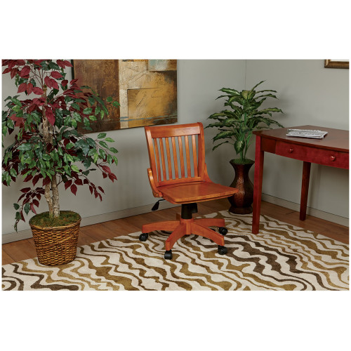 OSP Designs - Wood Bankers Home Office Wood Chair - Fruit Wood