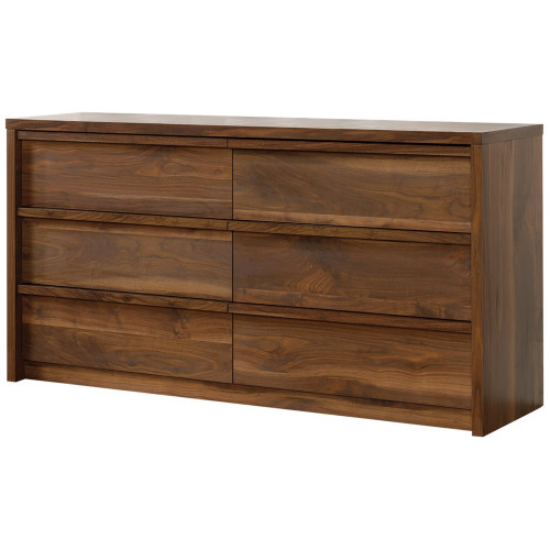 Sauder - Harvey Park Collection 6-Drawer Dresser - Grand Walnut