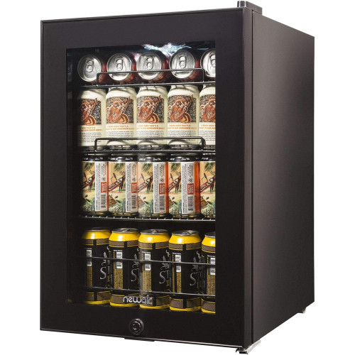 NewAir - 90-Can Beverage Cooler - Black