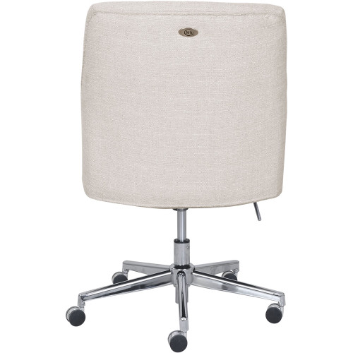 Serta - Leighton Modern Fabric & Memory Foam Home Office Chair - Cozy Ivory