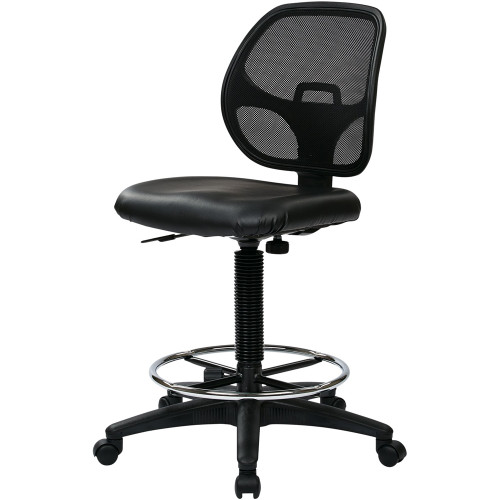 WorkSmart - DC Series Vinyl Drafting Chair - Black