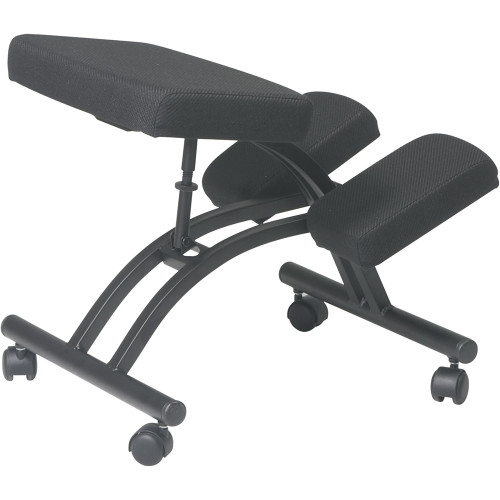 WorkSmart - KC Series Memory Foam Kneeling Chair - Gray/Black