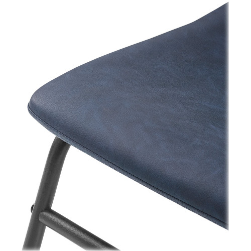 Walker Edison - Industrial Faux Leather Dining Chairs (Set of 2) - Blue