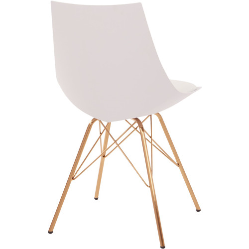 AveSix - Oakley Contemporary Home Chair - White/Gold