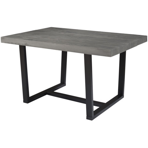 Walker Edison - Rectangular Rustic Solid Pine Wood Table - Gray