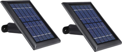 Wasserstein - Solar Panel for Ring Spotlight Camera Battery and Ring Stick Up Camera Battery (2-Pack) - Black