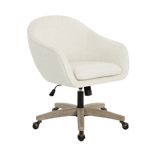 AveSix - Nora 5-Pointed Star Plush Padded Office Chair - Linen