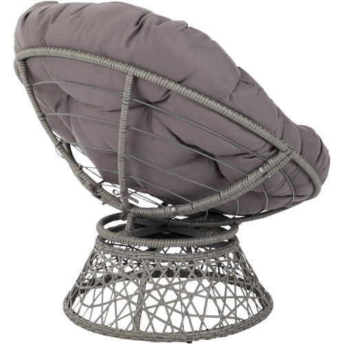 OSP Designs - Papasan Polyester Chair - Gray