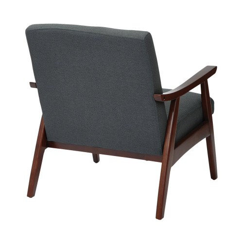 WorkSmart - Davis Mid-Century Fabric Armchair - Klein Charcoal