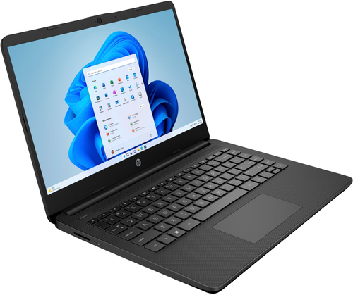 HP - 14" Laptop - Intel Celeron - 4GB Memory - 128GB eMMC - Jet Black