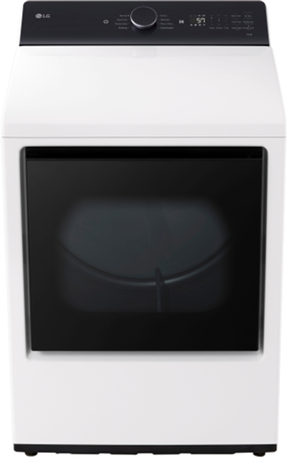 LG - 7.3 Cu. Ft. Smart Gas Dryer with EasyLoad Door - Alpine White