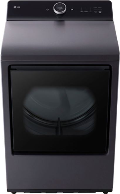 LG - 7.3 Cu. Ft. Smart Electric Dryer with Steam and EasyLoad Door - Matte Black