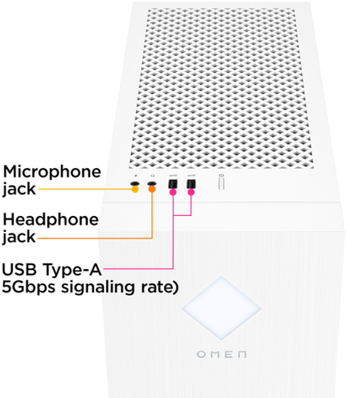 HP OMEN - 25L Gaming Desktop - Intel Core i7-14700F - 32GB DDR5 Memory - NVIDIA GeForce RTX 4060 Ti - 2TB SSD - Snow White