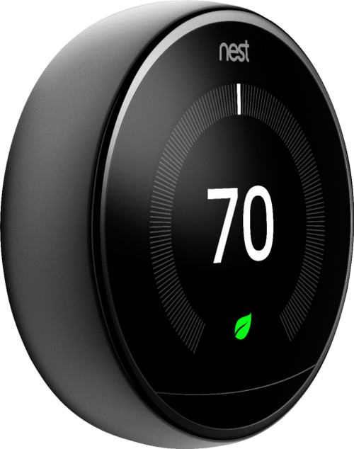 Google - Nest Learning Thermostat - 3rd Generation - Mirror Black