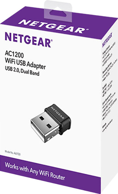 NETGEAR - Dual-Band Wireless-AC USB Network Adapter - Black