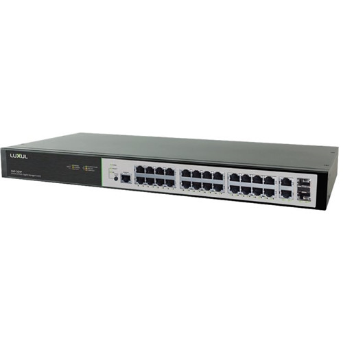 Luxul - 26-Port 10/100/1000 Gigabit Switch - Black