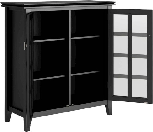 Simpli Home - Artisan Contemporary Solid Wood Medium Storage Cabinet - Black