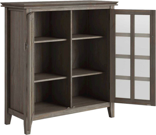 Simpli Home - Artisan Contemporary Solid Wood Medium Storage Cabinet - Distressed Gray