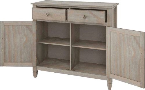 Simpli Home - Connaught Transitional Solid Wood Entryway Storage Cabinet - Distressed Gray