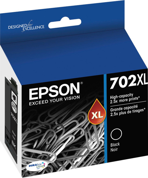 Epson - 702XL High-Yield - Black Ink Cartridge - Black