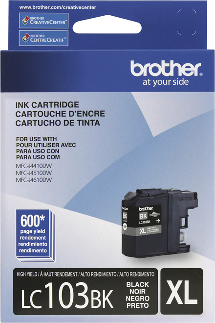 Brother - LC103BK XL High-Yield Ink Cartridge - Black - Black