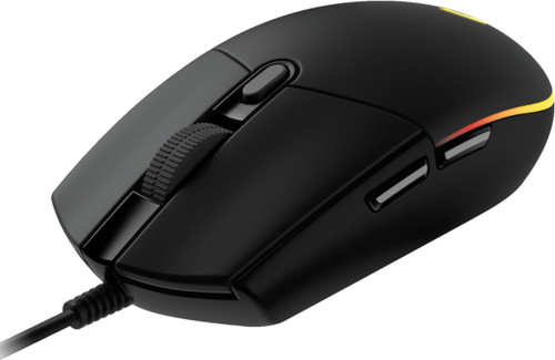 Logitech - G203 LIGHTSYNC Wired Optical Gaming Mouse - Black