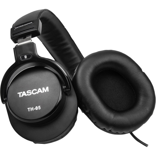 TASCAM - TH-05 Wired Over-the-Ear Headphones - Black