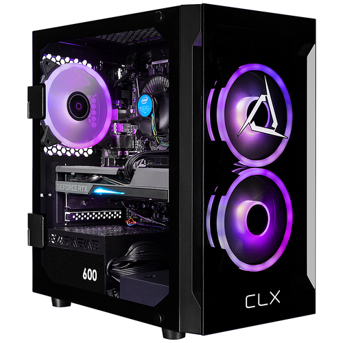 CLX - SET Gaming Desktop - Intel Core i5 14400F - 16GB DDR5 5600 Memory - GeForce RTX 4060 - 1TB NVMe M.2 SSD - Black