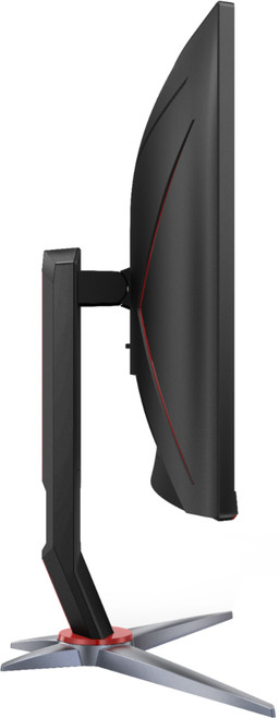 AOC - 27" LED Curved FHD FreeSync Monitor with HDR - Black/Red