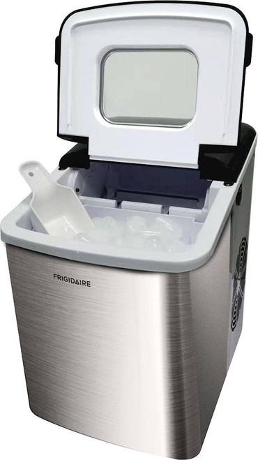 Frigidaire - 26-Lb. Portable Ice Maker - Stainless steel
