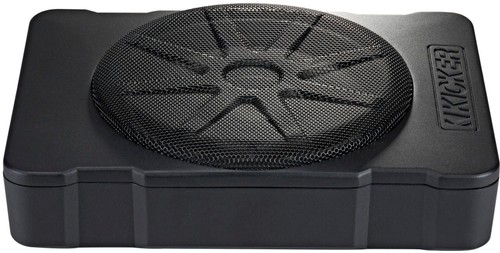 KICKER - Hideaway 10" Compact Powered Subwoofer - Black