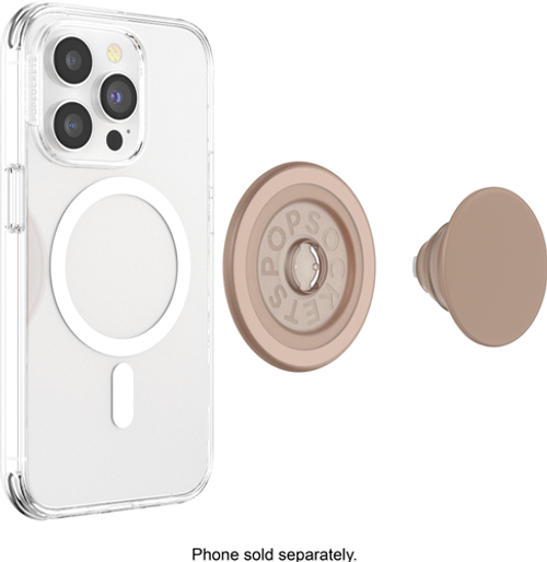 PopSockets - PopGrip Cell Phone Grip & Stand for MagSafe Devices - Latte