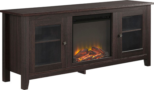 Walker Edison - Fireplace TV Console for Most TVs Up to 60" - Espresso