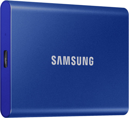 Samsung - T7 2TB External USB 3.2 Gen 2 Portable Solid State Drive with Hardware Encryption - Indigo Blue