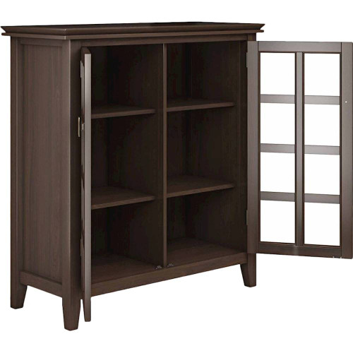 Simpli Home - Artisan Contemporary Solid Wood Medium Storage Cabinet - Tobacco Brown