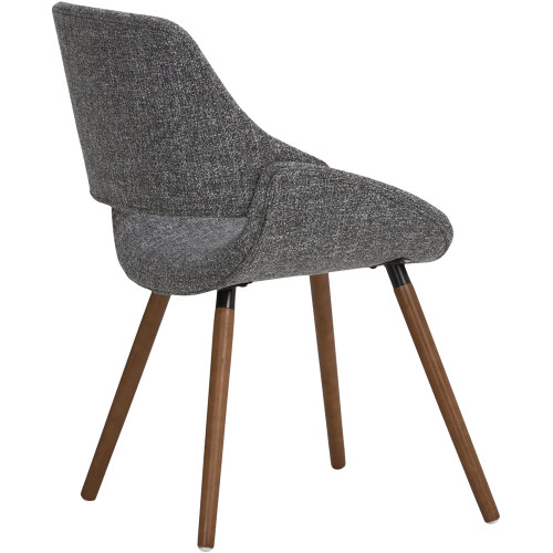 Simpli Home - Malden Mid-Century Modern Woven Fabric Dining Chair - Gray