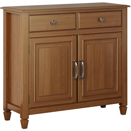 Simpli Home - Connaught Traditional Wood Entryway Storage Cabinet - Light Golden Brown