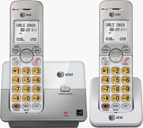 AT&T - EL51203 DECT 6.0 Expandable Cordless Phone System - Silver