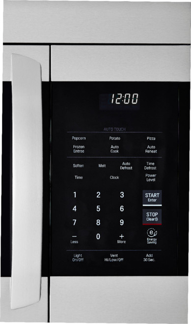 LG - 1.7 Cu. Ft. Over-the-Range Microwave - Stainless steel