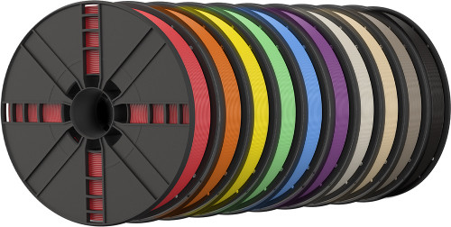 MakerBot - 1.75mm PLA Filament 2 lbs. (10-Pack) - Black/White/Red/Orange/Yellow/Green/Blue/Gray