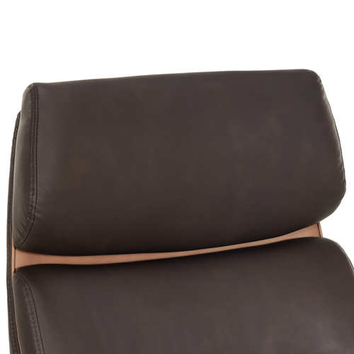 Finch Neo Two Retro-Modern Mid-Back Office Chair - Brown