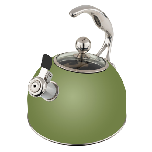 Viking 2.6 Quart Whistling Tea Kettle with 3-Ply Base, Cypress Green - Cypress Greeen