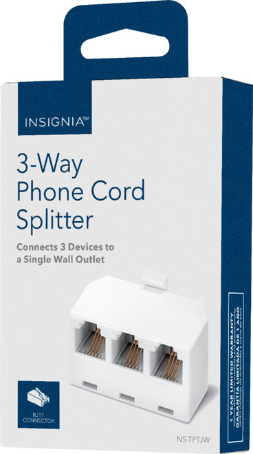 Insignia™ - Phone Splitter - White