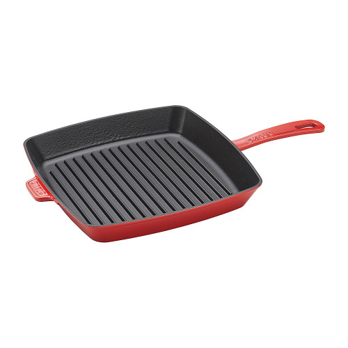 Staub Cast Iron 12-inch Square Grill Pan - Cherry - Cherry